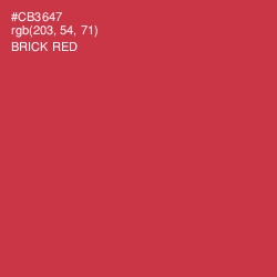 #CB3647 - Brick Red Color Image